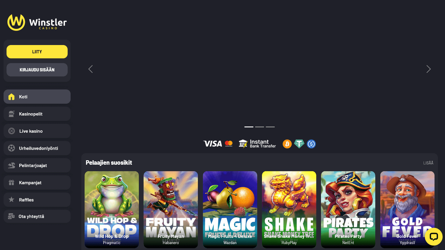 Winstler Casino Desktop screenshot